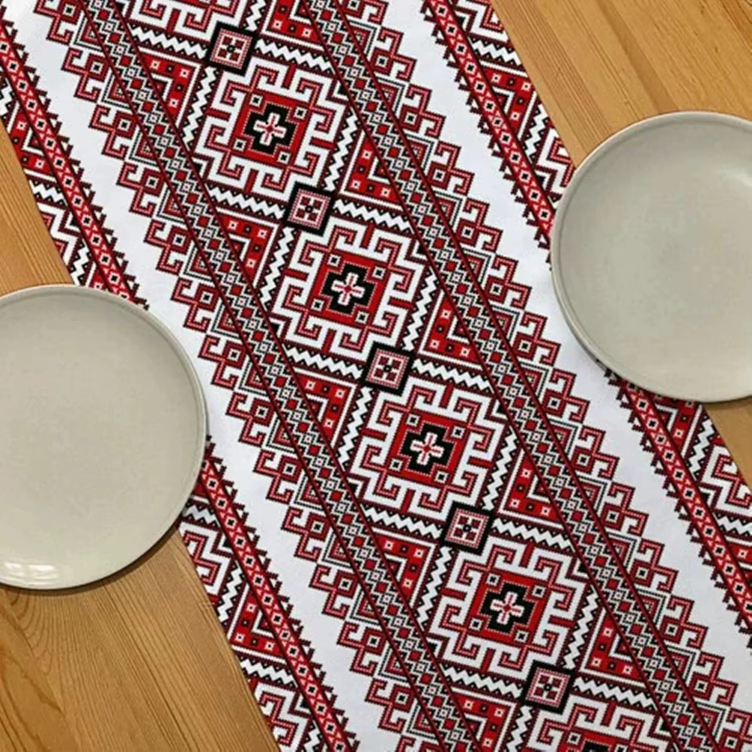 Chemin de Table ukrainien brodé, nappe de Style ferme, décor de Table de noël, chemin de Table moder
