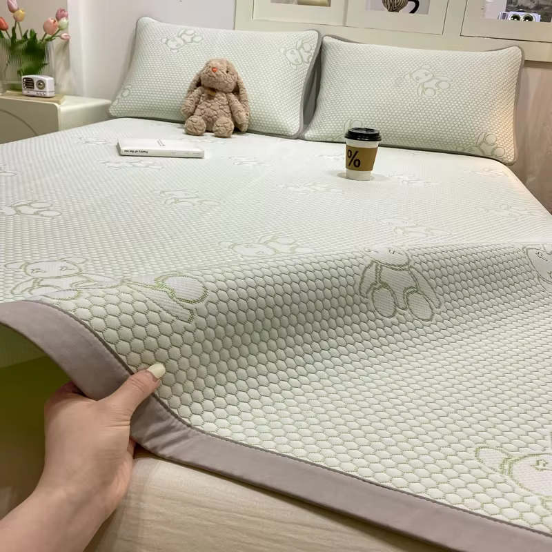 Nouveau tapis d'été en forme de haricot de glace pour lit, perméable à l'air, tapis rafraîchissant n