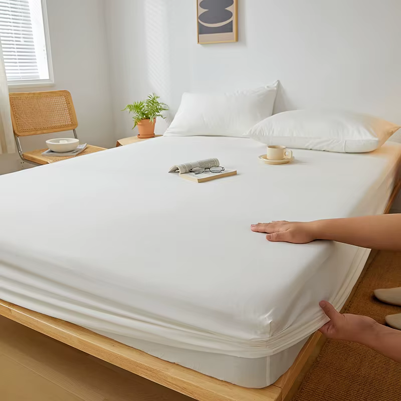 Drap-housse en coton avec bandes élastiques antidérapantes, housses de matelas ajustables pour lit s