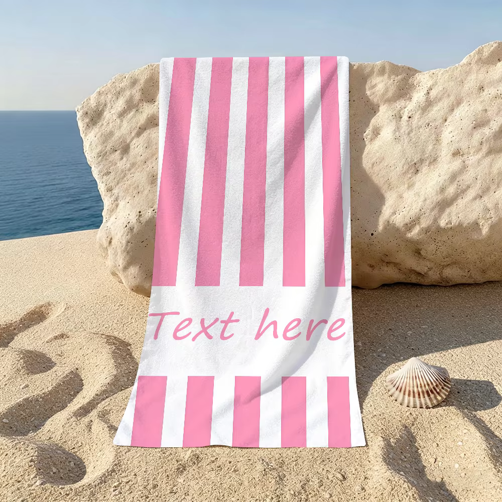 Serviette de bain personnalisée avec nom et photo, serviette de plage, de surf, de natation, cadeau