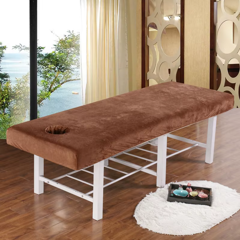 Drap de lit épais en velours cristal, table de massage pour salon de beauté, drap de massage doux po