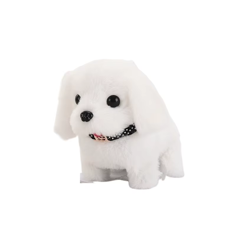 Chien Électrique en Peluche Réaliste, Jouet Interactif d'Intérieur pour Adultes, Simulation de Chiot