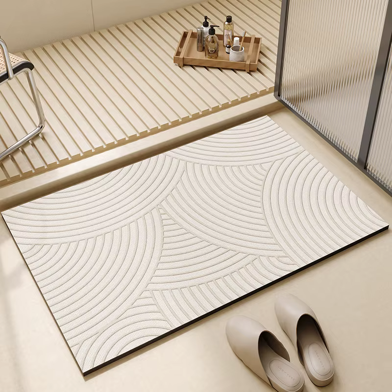 Tapis de sol pour salle de bain VIKAMAB, tapis absorbant en diatomite pour les toilettes, tapis d'en