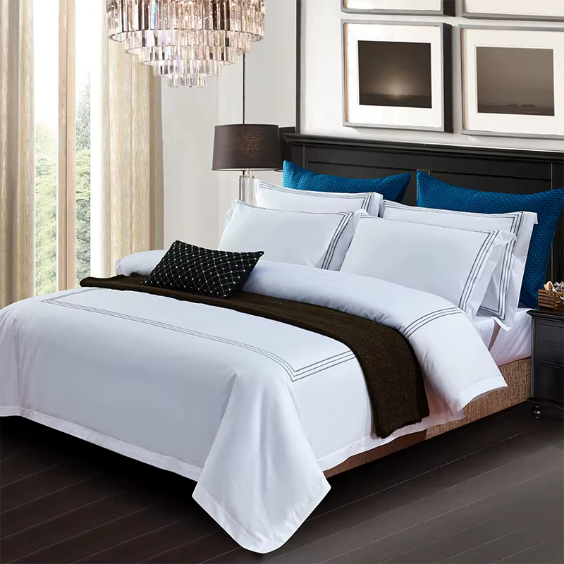 Ensemble de 3 pièces de housse de couette de luxe, 100% coton, 5 étoiles, hôtel, pur coton, satin, b