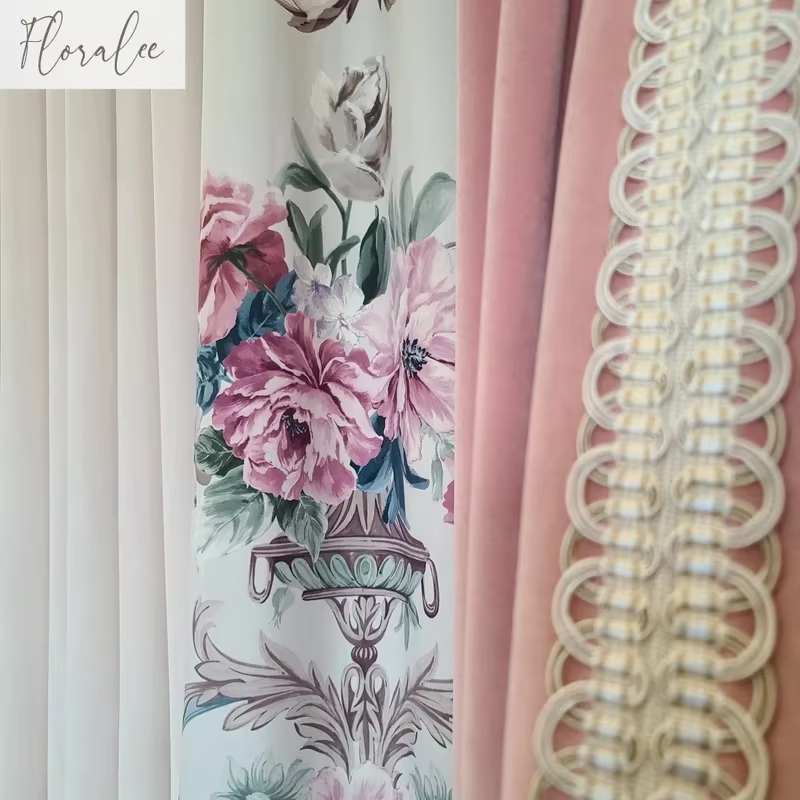 Rideaux en velours légers de luxe haut de gamme, pour salon, chambre à coucher, style européen, Vill