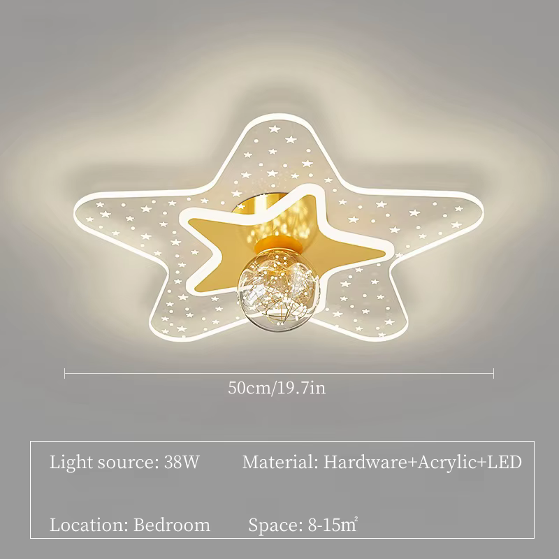 Plafonnier LED moderne pour chambre d'enfant, lampe de plafond étoile pour chambre d'enfant, éclaira