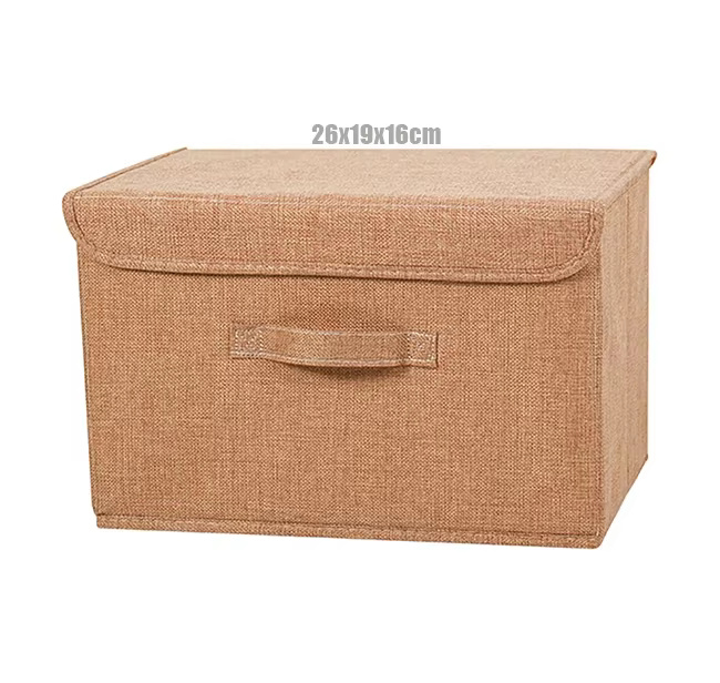 Boîte de rangement pliante en tissu de coton et de lin lavable, bacs pliables, organisateur de jouet
