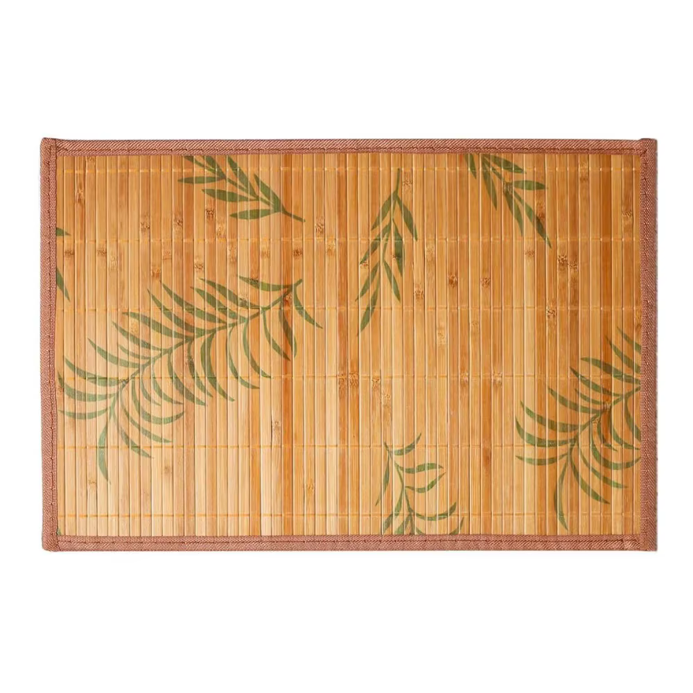 Set de table pliable en bambou, style vintage simple, isolant thermique, dessous de verre créatif, p