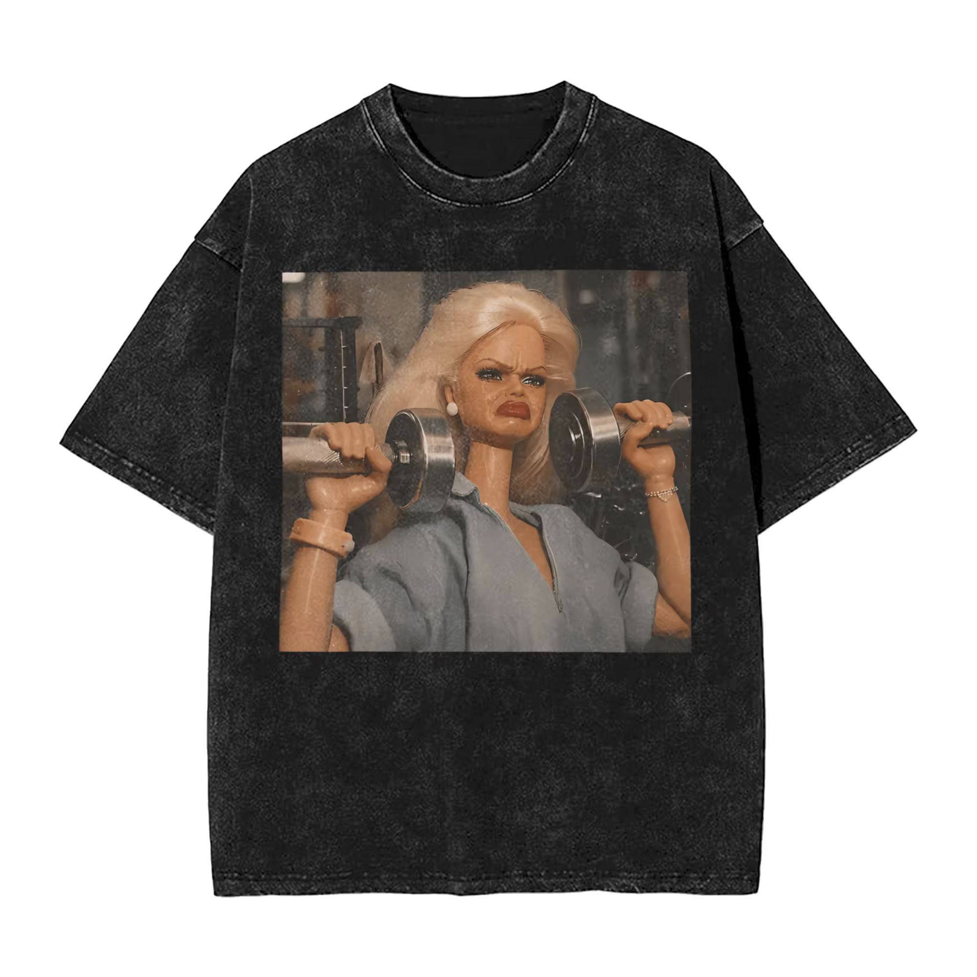 T-shirts humoristiques pour hommes, motif 'Gym Girl' vintage, style Y2K, décontractés, à manches cou