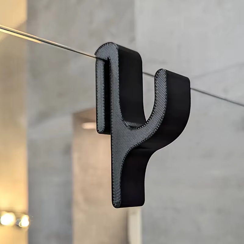 Porte-serviettes 3D pour porte de douche, pour portes en verre de 8 mm, support de salle de bain pou