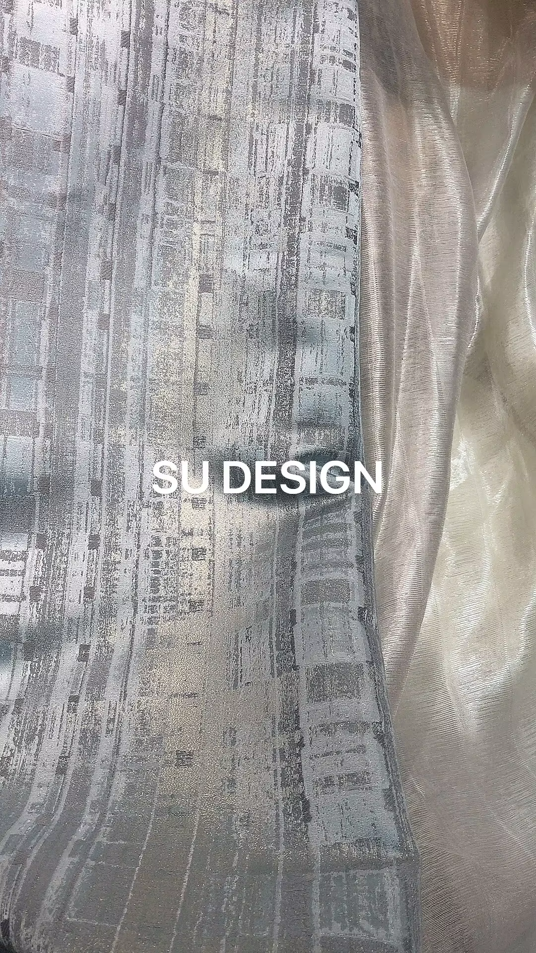 Rideaux français simples de luxe modernes, pour salon, chambre à coucher, Champagne, gris, or, géomé