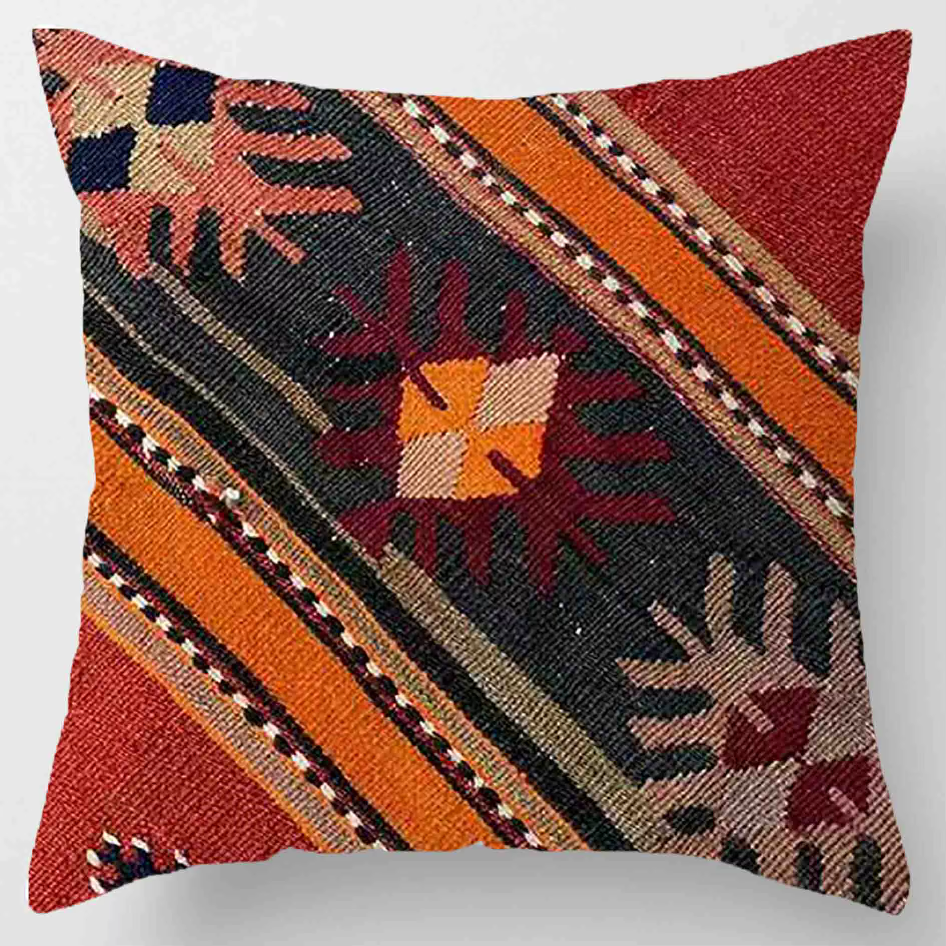 Taie d'oreiller bohème, décoration de maison, coussin de siège confortable en Polyester, coussin géo