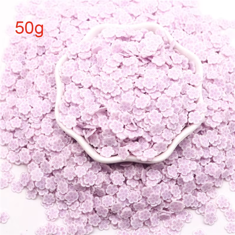 Fleurs de prunier lumineuses mixtes, 1kg, tranches de fleurs en argile polymère, pour décoration Nai