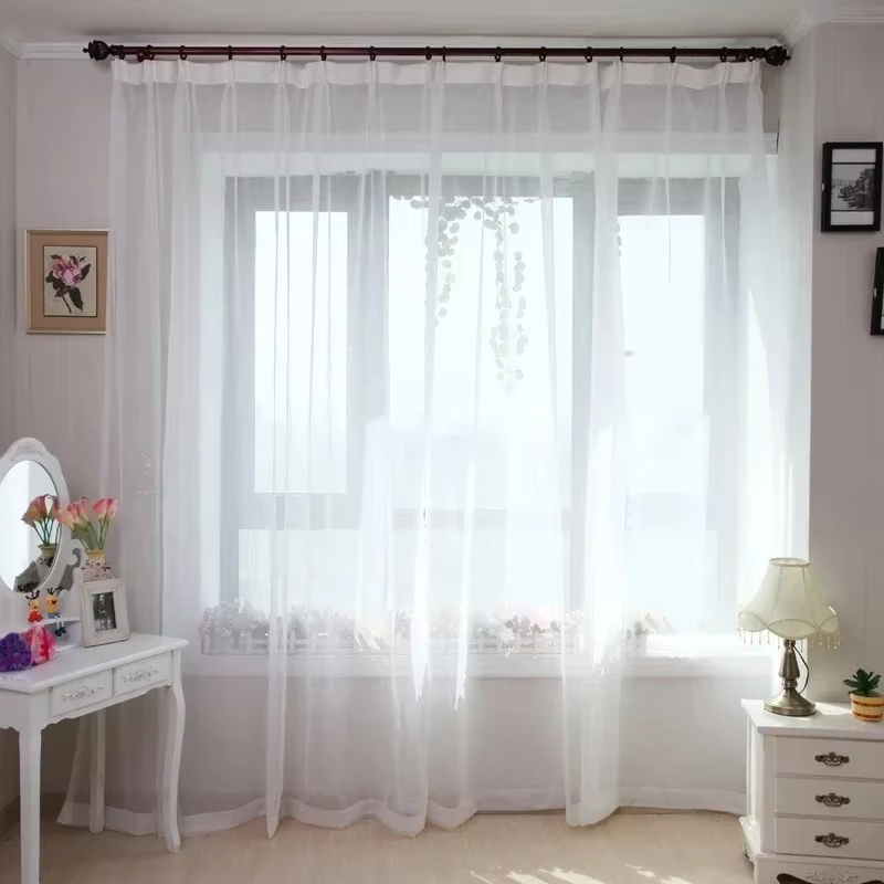 Rideaux simples et occultants modernes, pour chambre à coucher, salon, salle à manger, lumière blanc