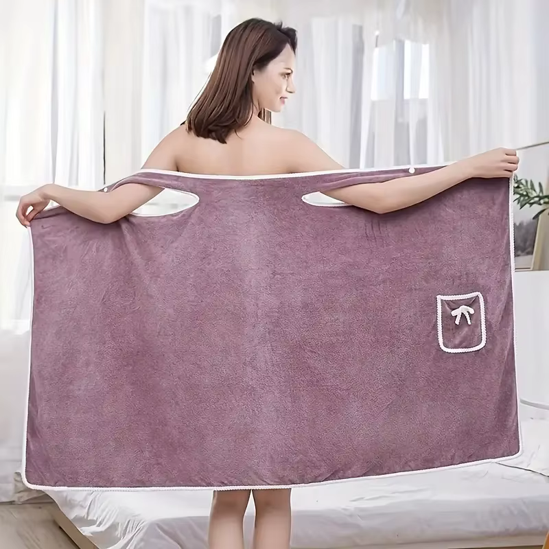    Jupe serviette portable pour femme – Robe de bain à séchage rapide pour la plage, le spa, la dou