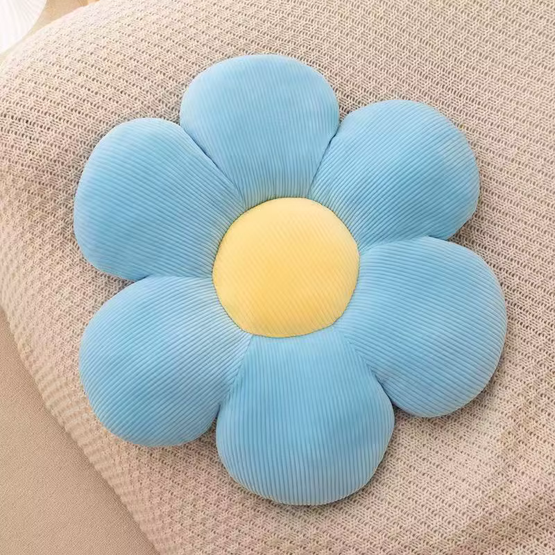 Oreiller en peluche à fleurs colorées 35CM, coussin de pétales de plantes, jouets en peluche pour fi