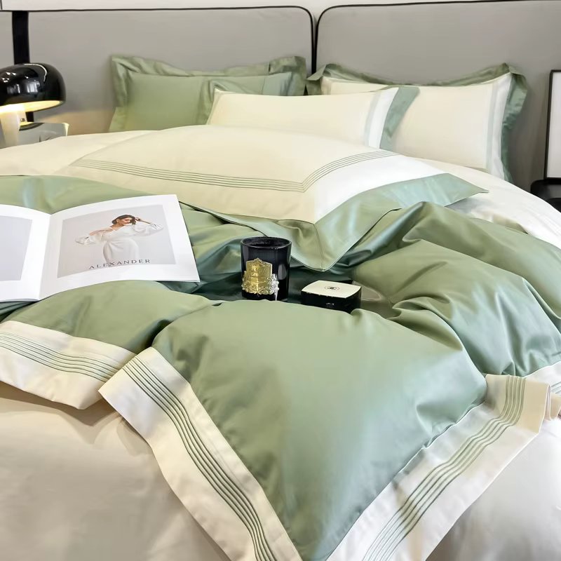 Ensemble de literie 4 pièces Queen Size, housse de couette, drap, taies d'oreiller