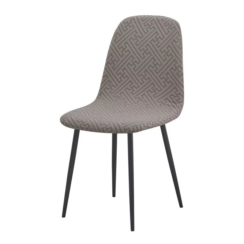 1PC Jacqaurd coquille housse de chaise extensible dossier court housses de chaise pour salle à mange