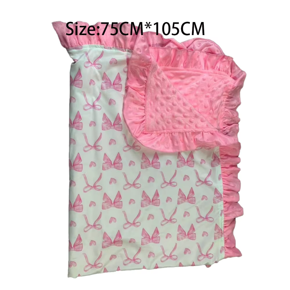 Couverture personnalisable Boutique pour enfants, taille personnalisée, couverture douce à volants p