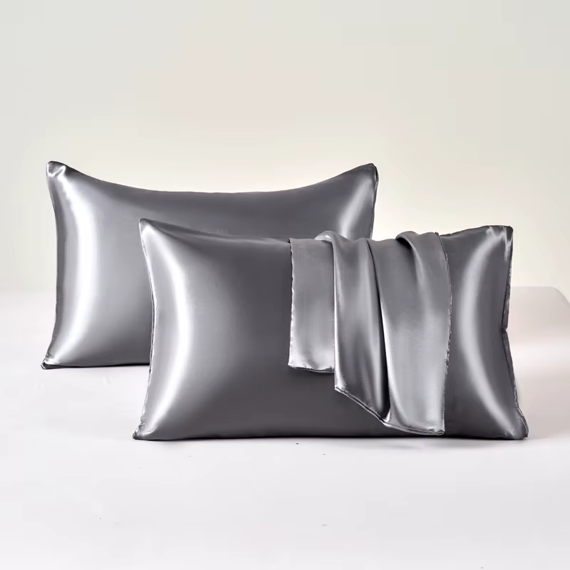 Taie d'oreiller en Satin pour la peau et les cheveux, ensemble de 2 taies d'oreiller en Satin, douce