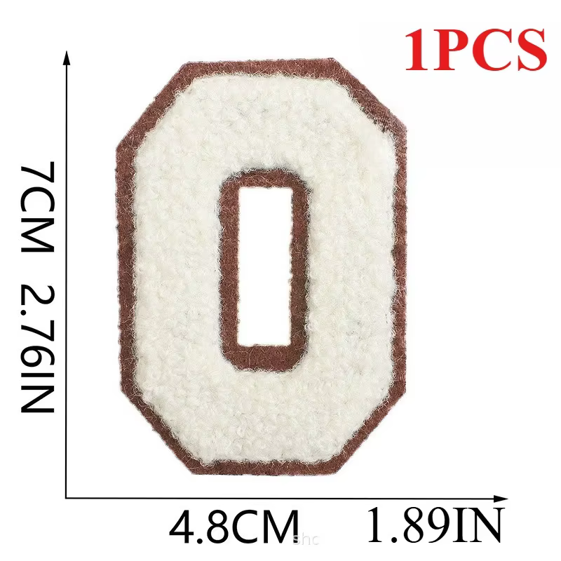 7Cm fond marron lait blanc mot serviette broderie lettre anglaise broderie tissu autocollant ordinat