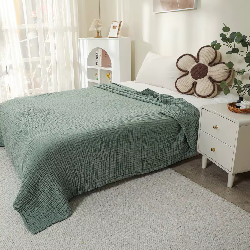 Couverture en mousseline 100% coton pour canapé, 6 couches, respirante, légère, style Boho, pour can