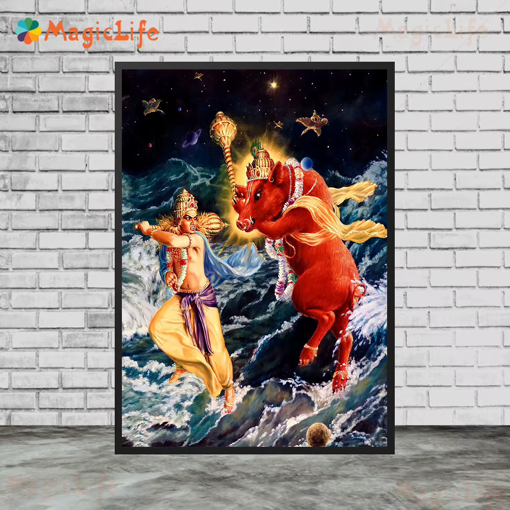 Affiches murales de dessin animé de Myenson, peinture sur toile, sans cadre, art de la religion, san