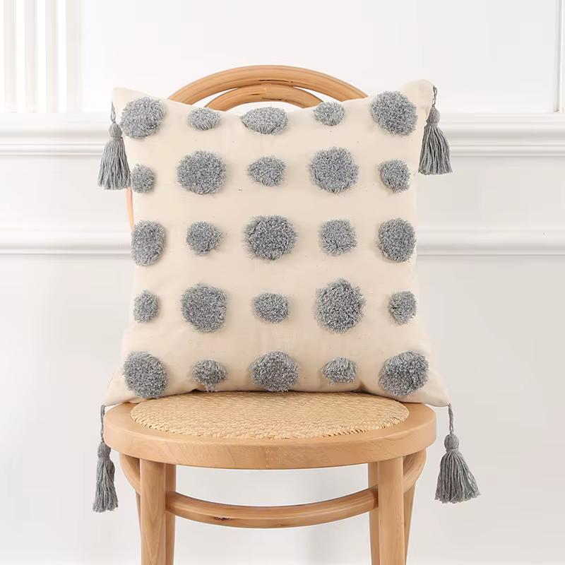 Juste de coussin capitonnée bohème, taie d'oreiller nordique pour canapé, salon, oreillers décoratif