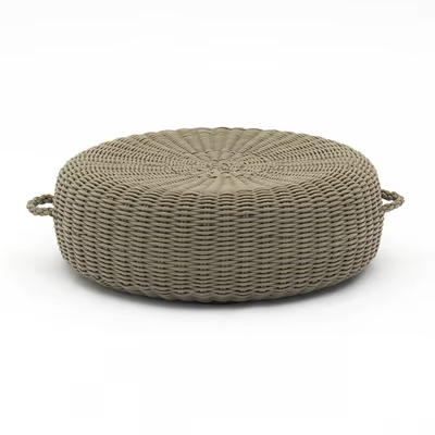 Corde tissé Tatami coussin chaise longue meubles d'extérieur nordiques rotin tissé coussin rond meub