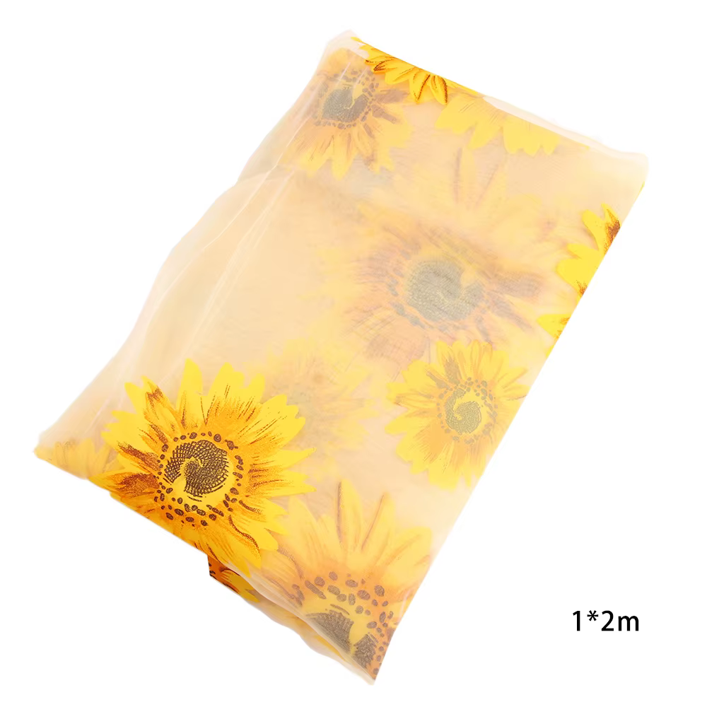 Rideau en tulle à motif de tournesol, décor de maison, cuisine, balcon, chambre, fenêtre florale, ri