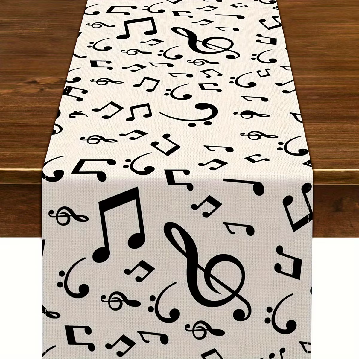 Notes musicales chemins de Table en lin événement de musique fête d'anniversaire décor de mariage co