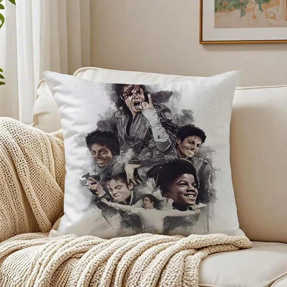 Michael-Jackson-Dangerous MJ Dangerous Album Housse de coussin en lin minimaliste et doux pour canap