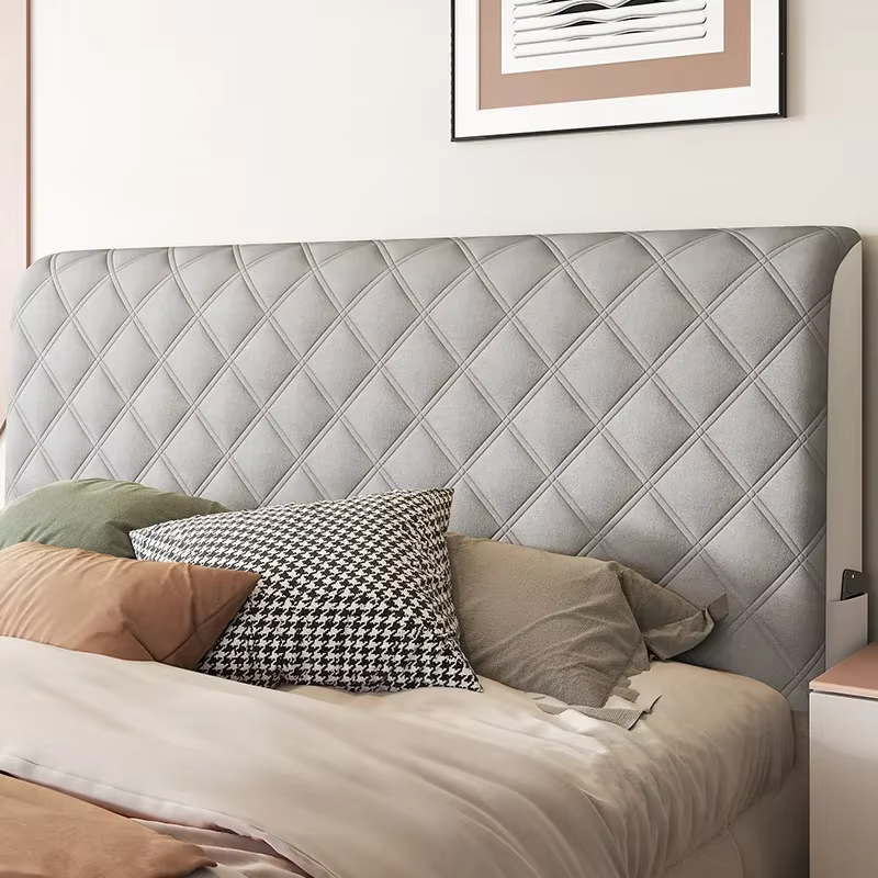 Juste de tête de lit en velours épais, housse de planche de sauna matelassurera en peluche, dossier 