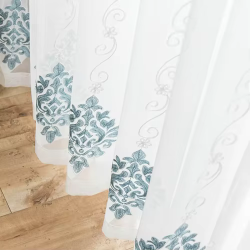 Rideaux de Style européen pour salon, salle à manger, chambre à coucher, Tulle blanc brodé Simple, s