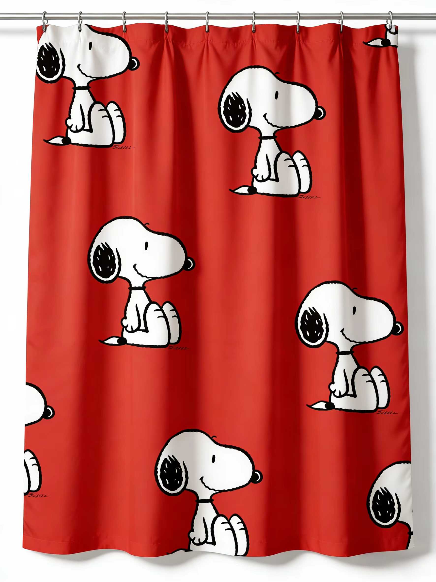 Adorable rideau de douche Snoopy, imperméable, lavable, installation simple avec crochets pour la dé