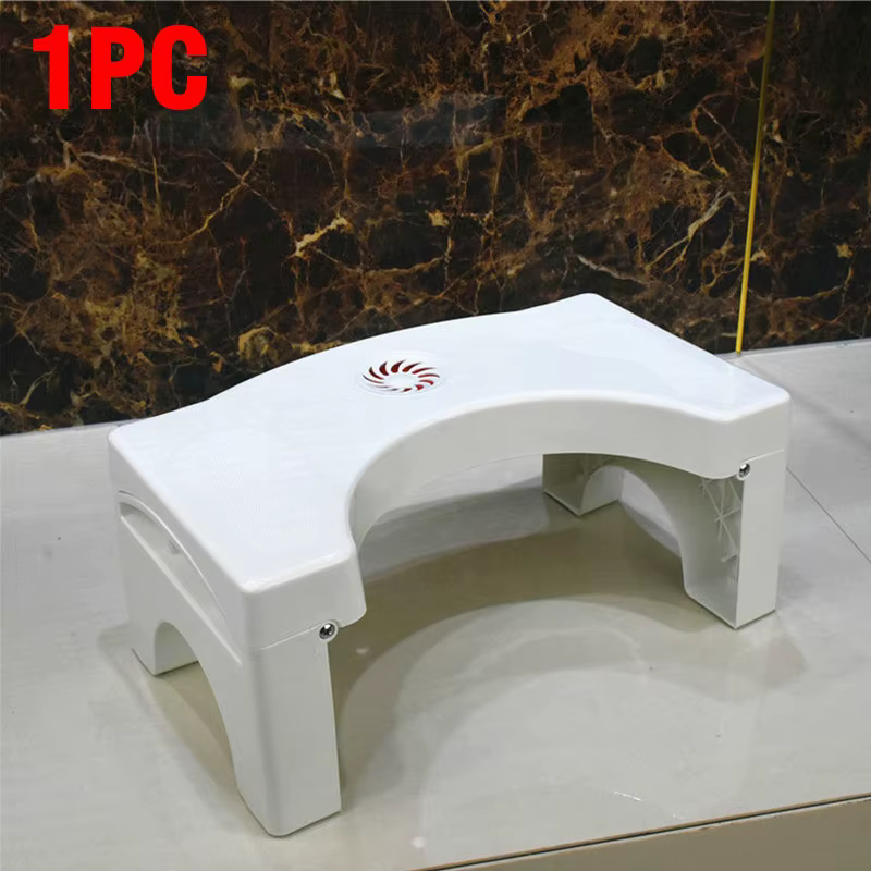 Tabouret de salle de bain pliant, escabeau de toilette, tabouret auxiliaire de squat confortable, ad