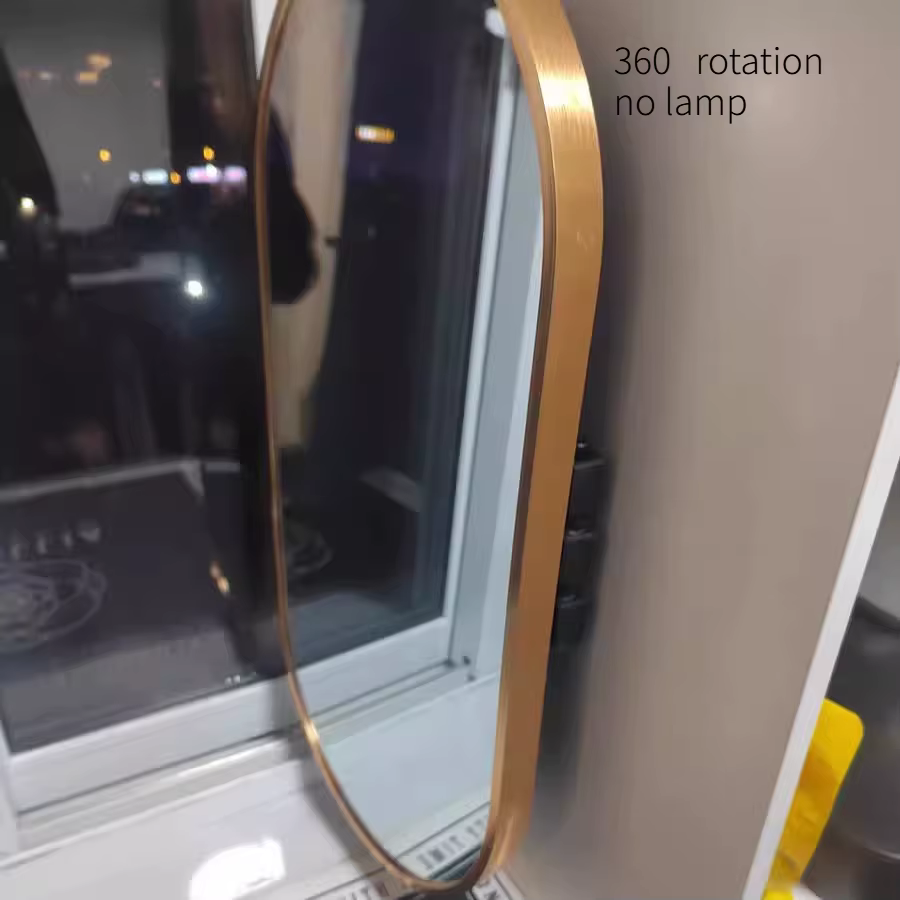 Coin de toilette 360 °   Miroir de salle de bain rotatif, miroir intelligent à LED avec éclairage, c