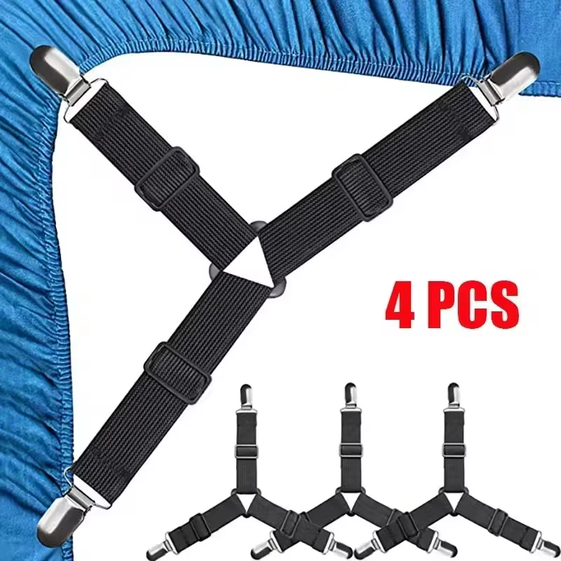 12 pinces élastiques pour draps, attaches pour literie antidérapante, housses de canapé et couvertur