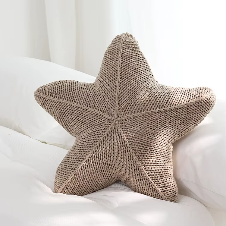Oreiller décoratif étoile de mer pour canapé, coussin de dessin animé, orange ingent ogo, chaise, li