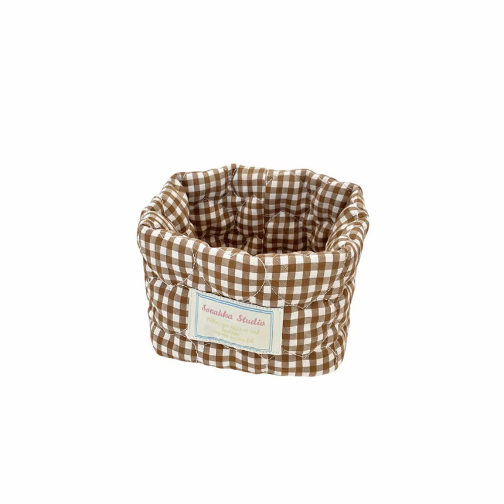 Panier de rangement en tissu à carreaux et rayures, paniers décoratifs lavables pour la maison, bacs