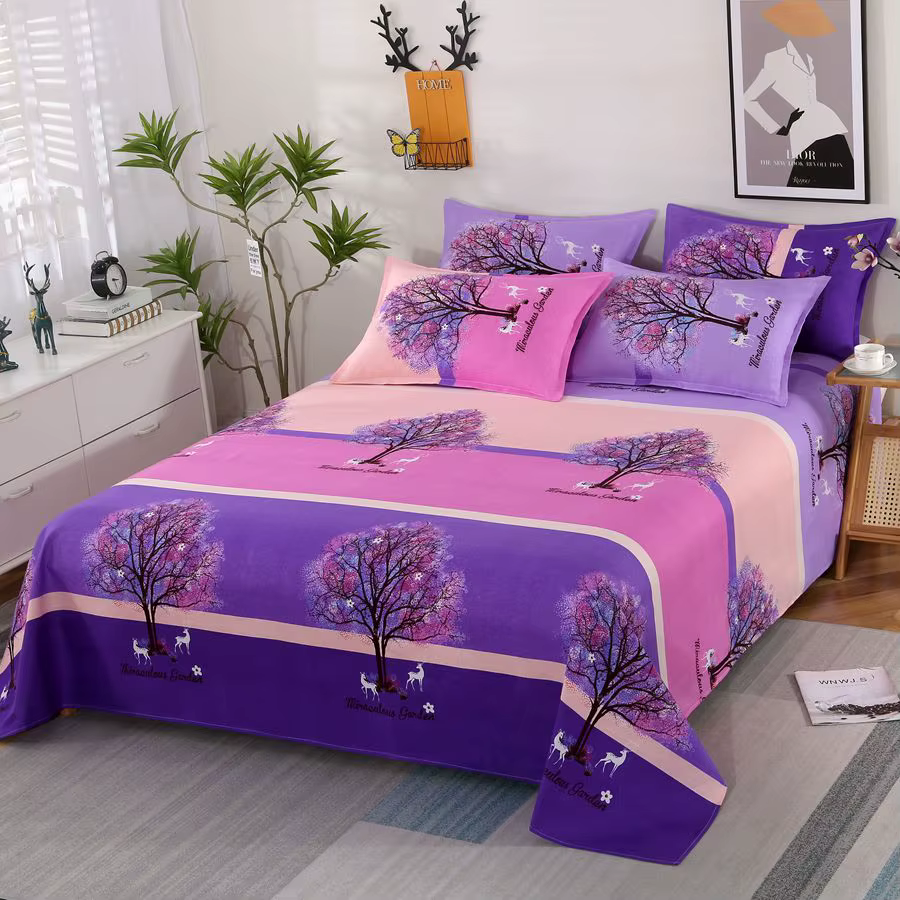 Ensemble de draps de lit 3 pièces/ensemble en coton avec taies d'oreiller pour chambre d'amoureux