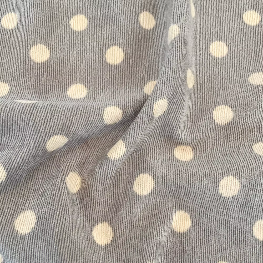 Rideaux en velours côtelé à pois faits à la main, tissu texturé minimaliste à pois noir blanc pour l