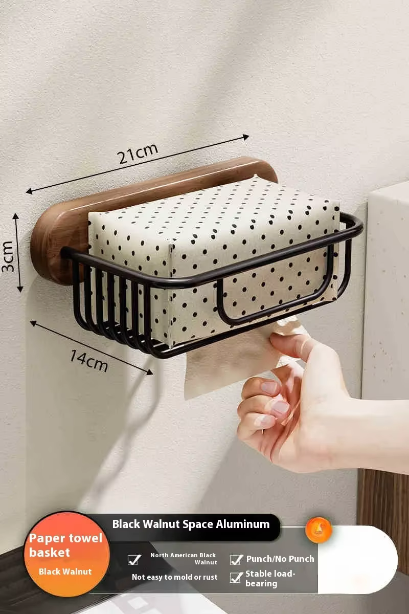 Porte-serviettes de salle de bain en noyer, support de rangement pour serviettes de bain haut de gam