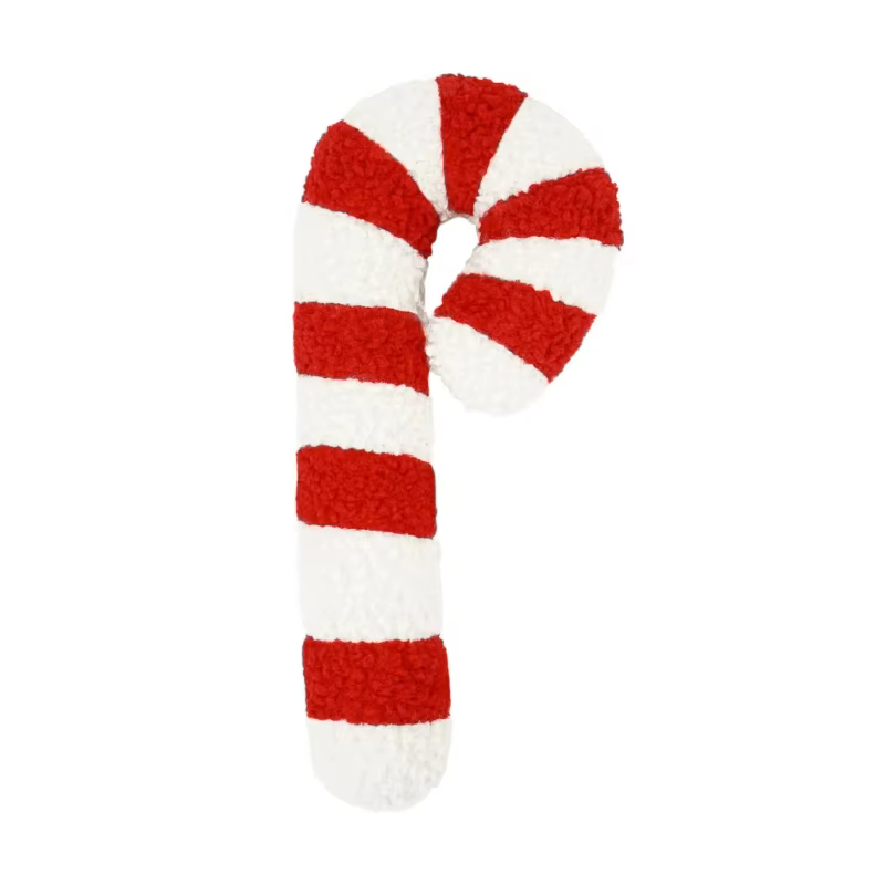 Coussin d'oreiller en peluche de bonbons de noël, pour un soutien confortable et une animation saiso