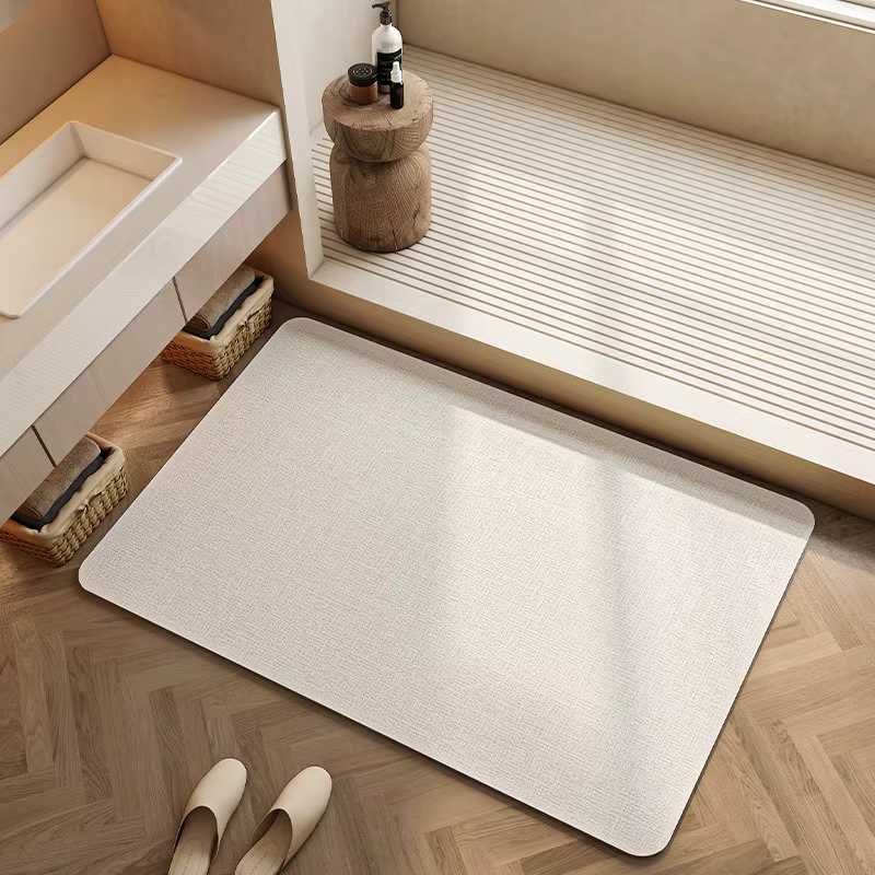 Tapis de salle de bain absorbant, tapis de toilette absorbant l'eau, séchage rapide, antidérapant, z