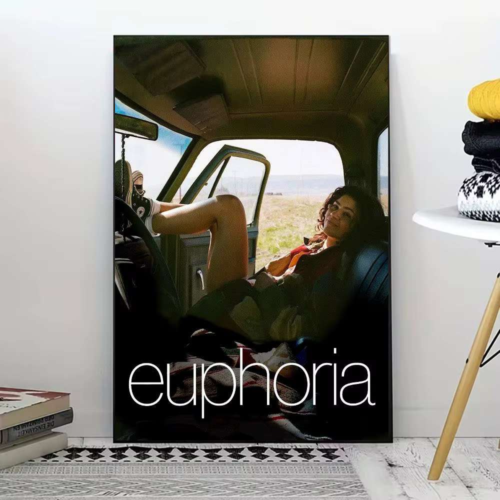 Affiche E-Euphoria Season 3 pour salon, chambre, bureau ou bar, sans cadre, utilisation en intérieur