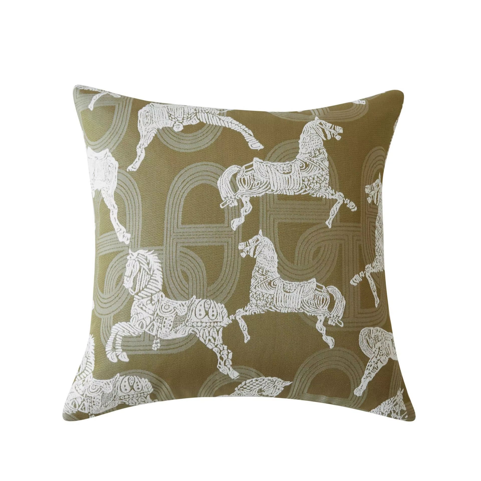 Housse de coussin de luxe réversible à flocons d'avoine, housse de coussin en Jacquard géométrique h