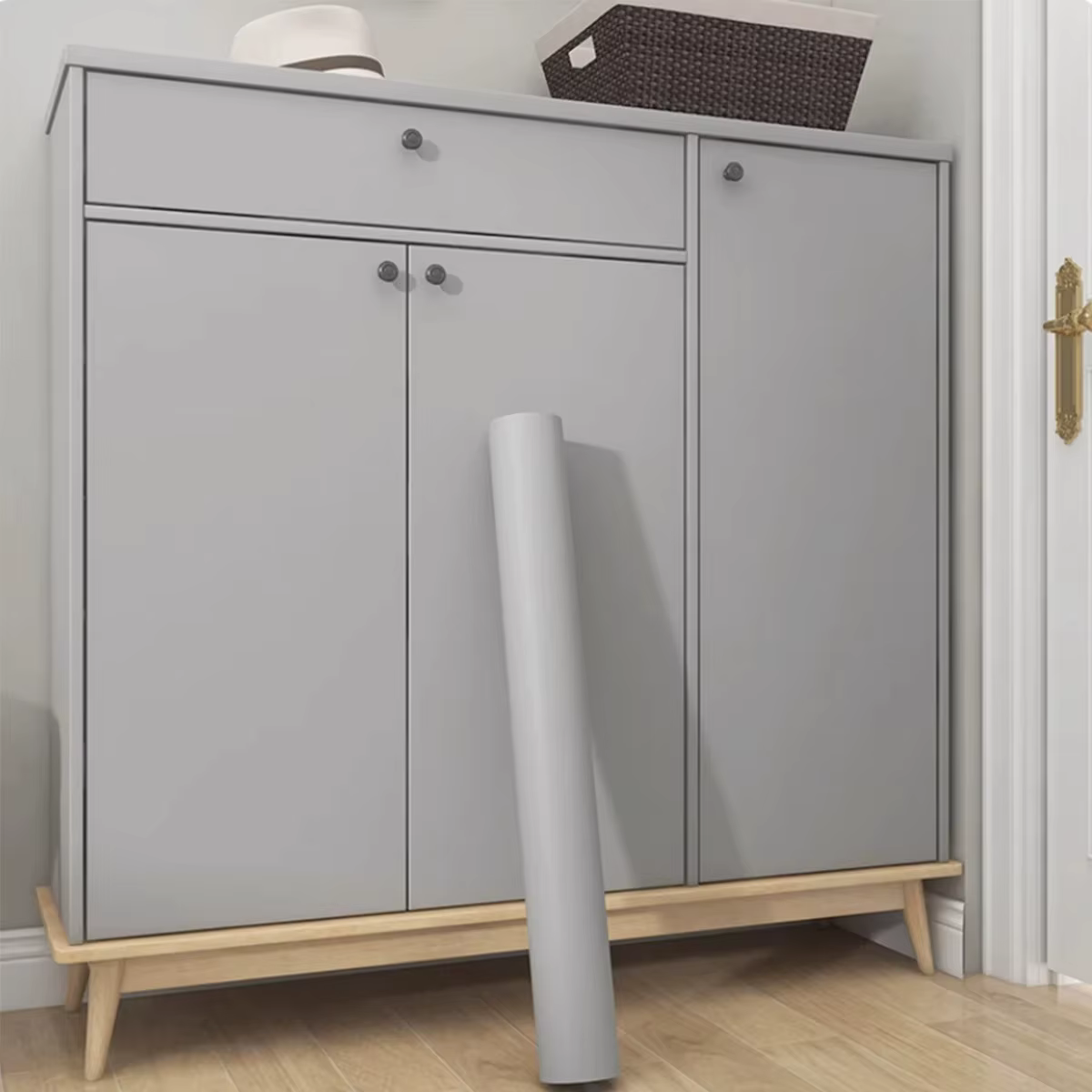 Film adhésif PVC vert mat de 55 cm, épaissi, pour la protection des meubles de cuisine, des tables,