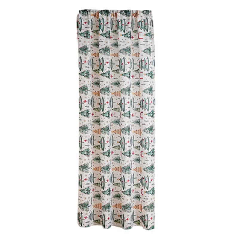 Rideaux occultants en Polyester, motifs d'arbre noël, facile à entretenir, décoration maison robuste