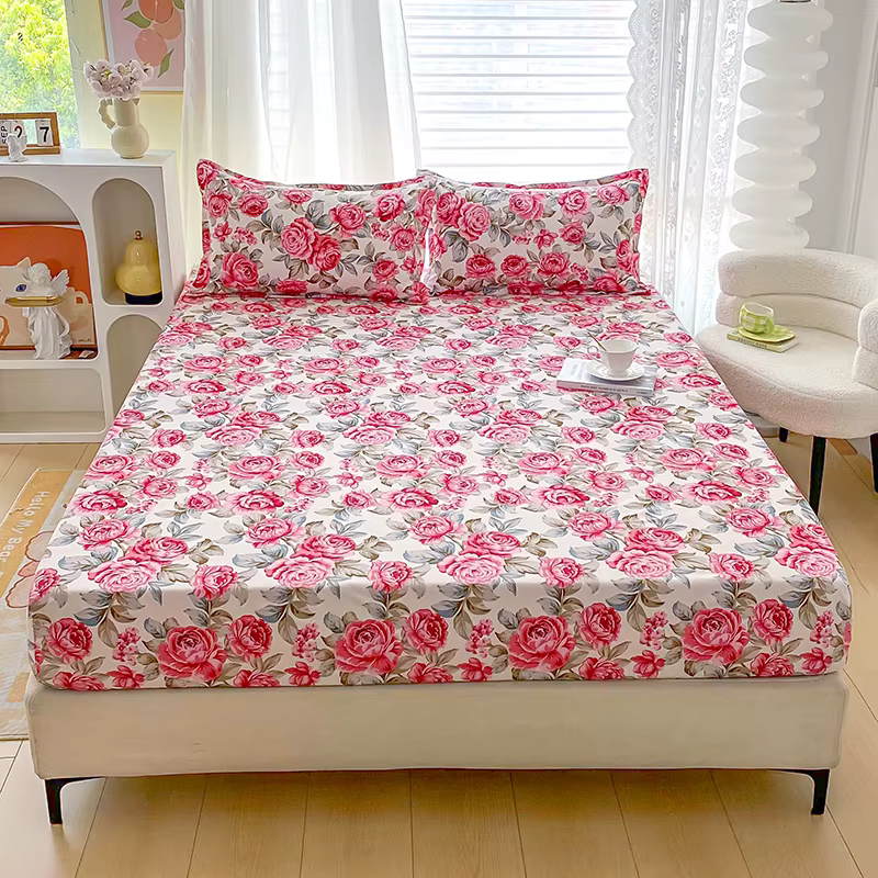 Drap de lit avec bande élastique, drap-housse imprimé à rayures zébrées, ensembles de draps Queen Si